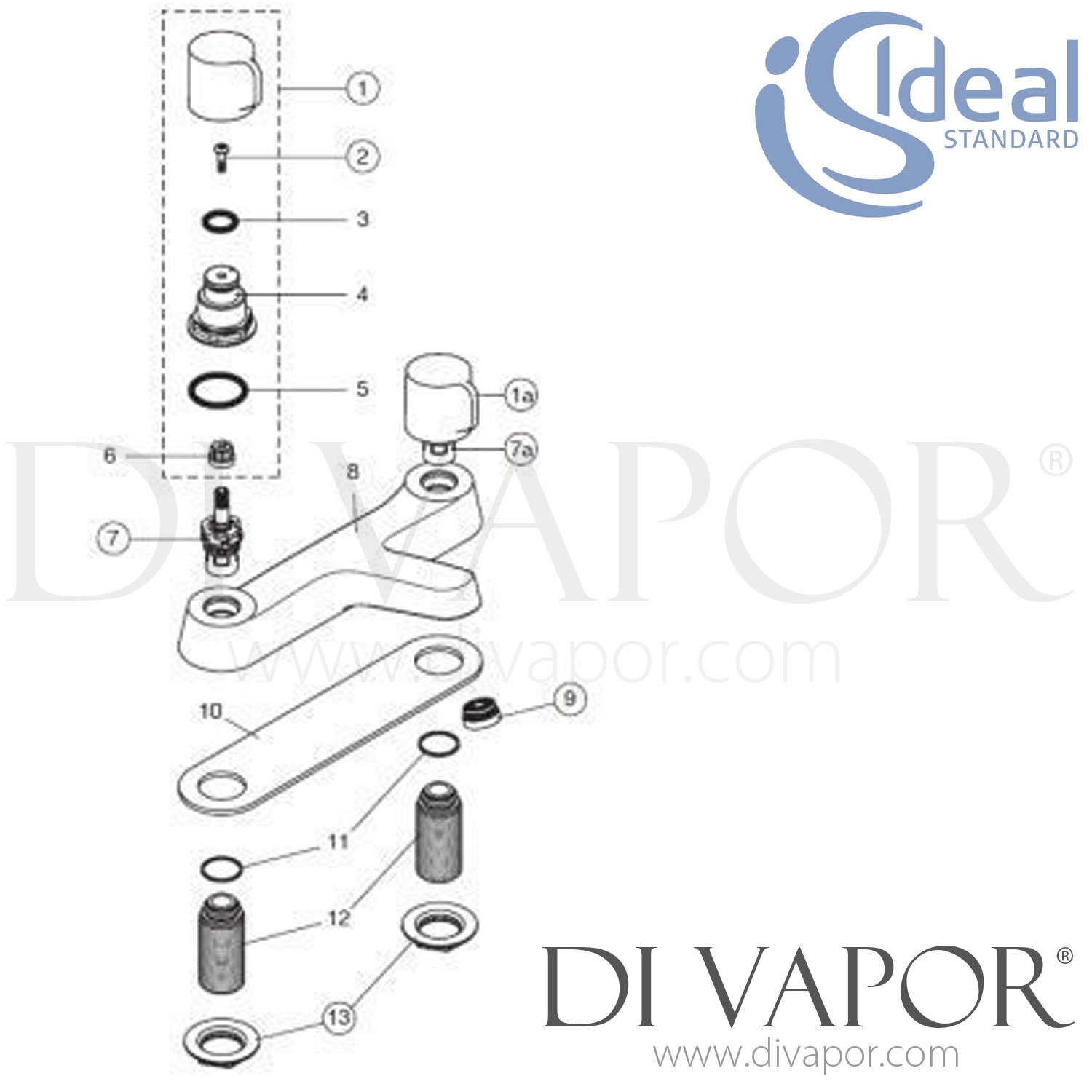 Ideal Standard Retail Bath Mixer Tap Spare Parts IDL DV 235